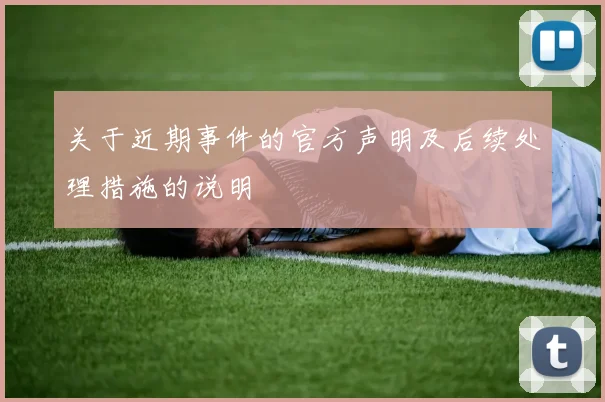 关于近期事件的官方声明及后续处理措施的说明